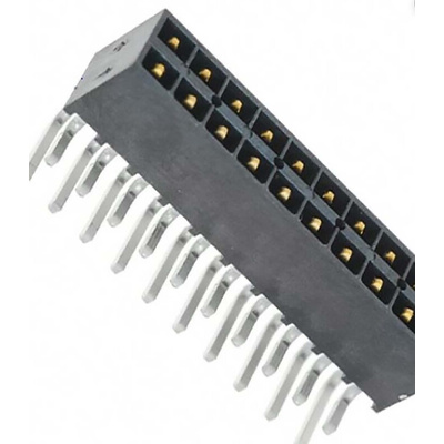 Samtec IPT1 Series Straight Through Hole PCB Header, 30 Contact(s), 2.54mm Pitch, 2 Row(s), Shrouded