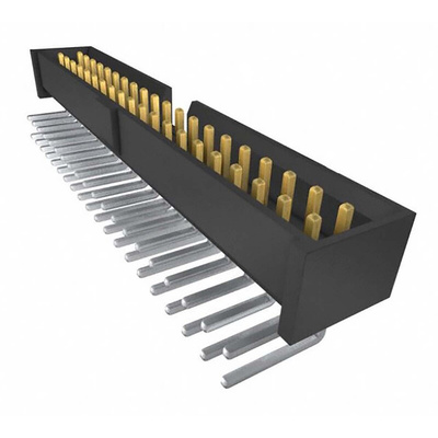 Samtec LTMM Series Right Angle Through Hole PCB Header, 40 Contact(s), 2.0mm Pitch, 2 Row(s), Shrouded