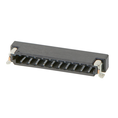 Molex Zero-Hachi Series Right Angle Surface Mount PCB Header, 10 Contact(s), 0.8mm Pitch, 1 Row(s), Shrouded