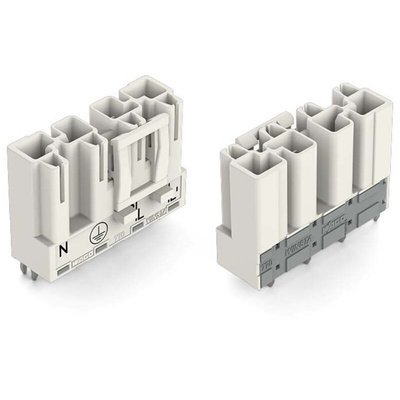 Wago 770 Series Straight PCB Mount PCB Header, 4 Contact(s), 10mm Pitch, 1 Row(s), Shrouded