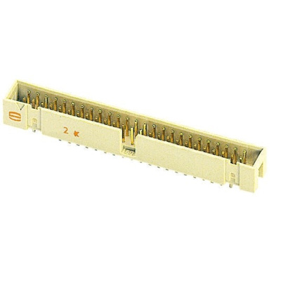 Harting SEK 19 Series Straight Through Hole PCB Header, 6 Contact(s), 2.54mm Pitch, 2 Row(s), Shrouded