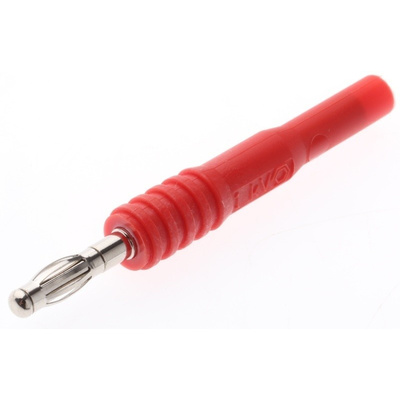 Mueller Electric Red, Male to Female Test Connector Adapter With Beryllium Copper, Brass contacts and Nickel Plated