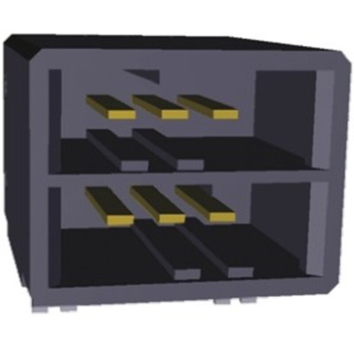 TE Connectivity Dynamic 3000 Series Right Angle Through Hole PCB Header, 6 Contact(s), 5.08mm Pitch, 1 Row(s), Shrouded