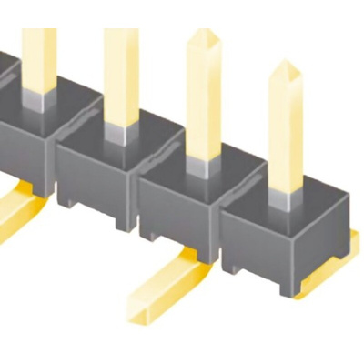 Samtec TMM Series Straight Surface Mount Pin Header, 4 Contact(s), 2.0mm Pitch, 1 Row(s), Unshrouded