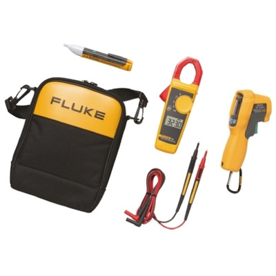 Fluke Thermometer Kit 1 AC II Volt Alert, True-rms Clamp meter, -30 → +650 °C