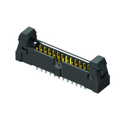 Samtec EHT Series Straight Through Hole PCB Header, 50 Contact(s), 2.0mm Pitch, 1 Row(s), Shrouded