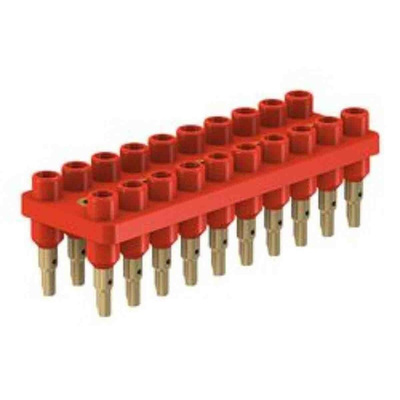Staubli Straight PCB Socket, 20-Contact, 2-Row, 12mm Pitch, Solder Termination