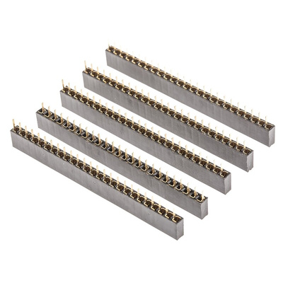 Winslow Straight Through Hole Mount PCB Socket, 25-Contact, 1-Row, 2.54mm Pitch, Solder Termination