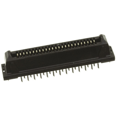 JAE Straight Through Hole Mount PCB Socket, 50-Contact, 2-Row, 1.25mm Pitch, Solder Termination