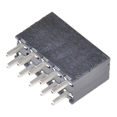 Samtec SQT Series Straight Through Hole Mount PCB Socket, 10-Contact, 2-Row, 2mm Pitch, Solder Termination