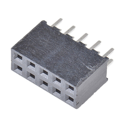 Samtec SQT Series Straight Through Hole Mount PCB Socket, 10-Contact, 2-Row, 2mm Pitch, Solder Termination
