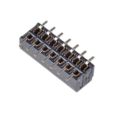 Samtec CLM Series Straight Surface Mount PCB Socket, 14-Contact, 2-Row, 1mm Pitch, Solder Termination