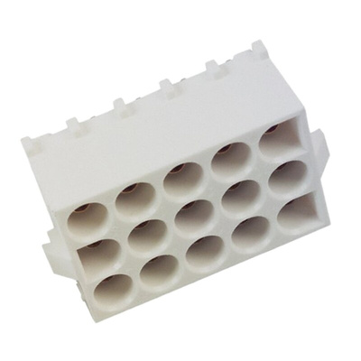 TE Connectivity Universal MATE-N-LOK Series Straight Through Hole Mount PCB Socket, 15-Contact, 6.35mm Pitch, Solder