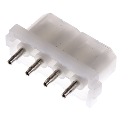 TE Connectivity Commercial MATE-N-LOK Series Straight Through Hole Mount PCB Socket, 4-Contact, 1-Row, 5.08mm Pitch,
