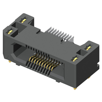 Samtec ERF5 Series Right Angle Surface Mount PCB Socket, 40-Contact, 2-Row, 0.5mm Pitch, Solder Termination