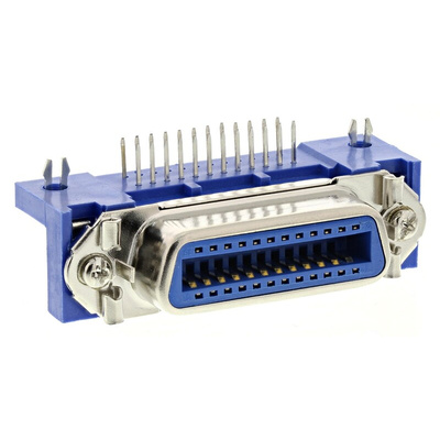 RS PRO Right Angle Through Hole Mount PCB Socket, 24-Contact, 2.16mm Pitch, Solder Termination
