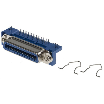 RS PRO Right Angle Through Hole Mount PCB Socket, 36-Contact, 2.16mm Pitch, Solder Termination