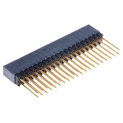 Samtec ESQ Series Straight Through Hole Mount PCB Socket, 40-Contact, 2-Row, 2.54mm Pitch, Solder Termination