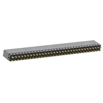 Samtec ESQ Series Straight Through Hole Mount PCB Socket, 64-Contact, 2-Row, 2.54mm Pitch, Solder Termination