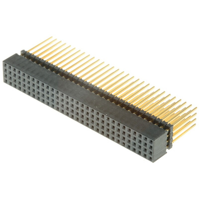 Samtec ESQT Series Straight Through Hole Mount PCB Socket, 120-Contact, 4-Row, 2mm Pitch, Solder Termination