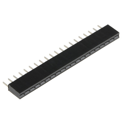 Winslow Straight Through Hole Mount PCB Socket Strip, 20-Contact, 1-Row, 2.54mm Pitch, Solder Termination