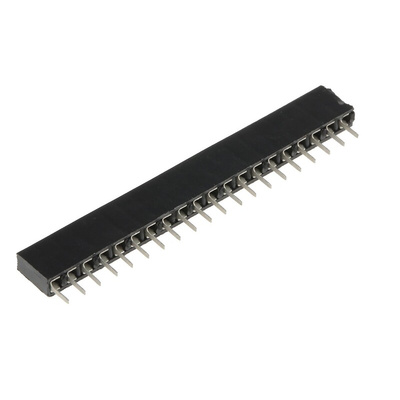 Winslow Straight Through Hole Mount PCB Socket Strip, 20-Contact, 1-Row, 2.54mm Pitch, Solder Termination