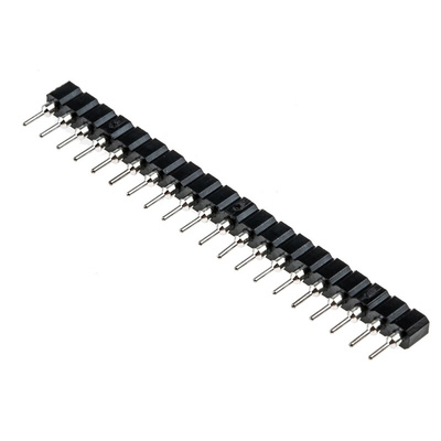 Winslow Straight Through Hole Mount Socket Strip, 20-Contact, 1-Row, 2.54mm Pitch, Solder Termination