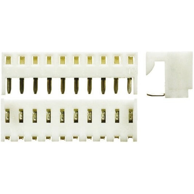 Molex KK 254 Series Right Angle Through Hole Mount PCB Socket, 10-Contact, 1-Row, 2.54mm Pitch, Solder Termination