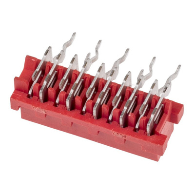 TE Connectivity Micro-MaTch Series Right Angle Through Hole Mount PCB Socket, 10-Contact, 2-Row, 2.54mm Pitch, Solder