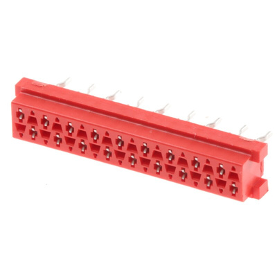 TE Connectivity Micro-MaTch Series Straight Through Hole Mount PCB Socket, 18-Contact, 2-Row, 2.54mm Pitch, Solder