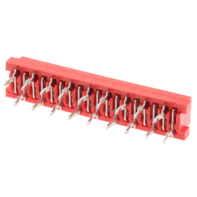 TE Connectivity Micro-MaTch Series Straight Through Hole Mount PCB Socket, 18-Contact, 2-Row, 2.54mm Pitch, Solder