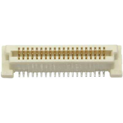 TE Connectivity Free Height Series Straight Surface Mount PCB Socket, 60-Contact, 2-Row, 0.8mm Pitch, Solder Termination