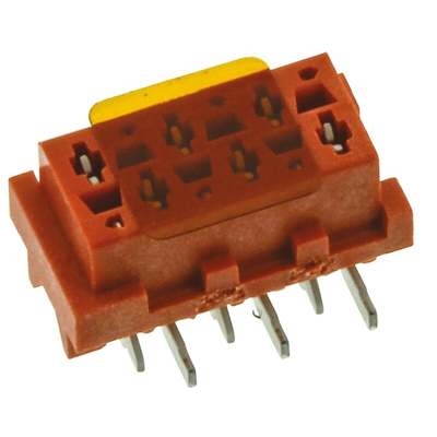 TE Connectivity Micro-MaTch Series Straight Surface Mount PCB Socket, 6-Contact, 2-Row, 1.27mm Pitch, Solder Termination