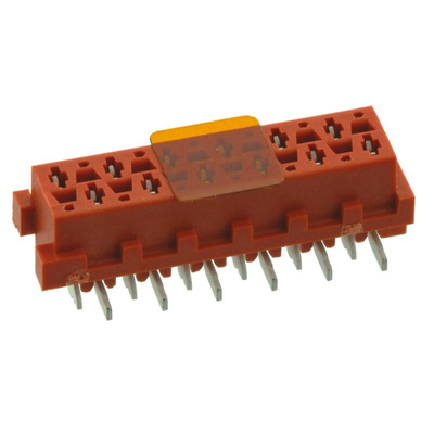 TE Connectivity Micro-MaTch Series Straight Surface Mount PCB Socket, 12-Contact, 2-Row, 2.54mm Pitch, Solder