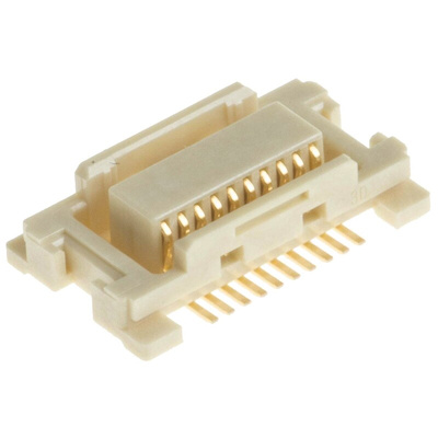 Molex SlimStack Series Straight Surface Mount PCB Socket, 20-Contact, 2-Row, 0.5mm Pitch, Solder Termination