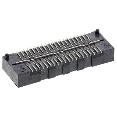 Samtec QSE Series Straight Surface Mount PCB Socket, 40-Contact, 2-Row, 0.8mm Pitch, Solder Termination