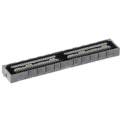 Samtec QSE Series Straight Surface Mount PCB Socket, 80-Contact, 2-Row, 0.8mm Pitch, Solder Termination