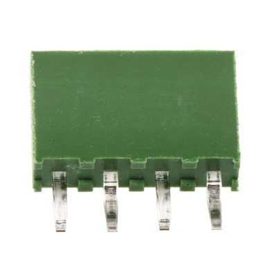 TE Connectivity AMPMODU HV100 Series Straight Through Hole Mount PCB Socket, 4-Contact, 1-Row, 2.54mm Pitch, Solder