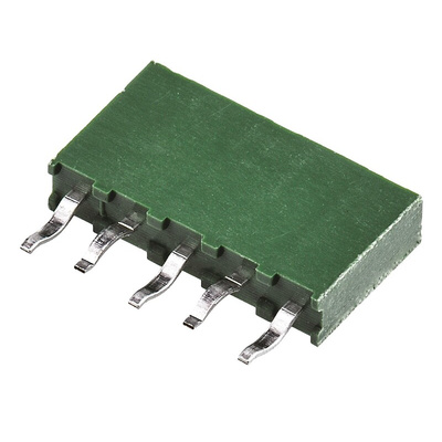 TE Connectivity AMPMODU HV100 Series Straight Through Hole Mount PCB Socket, 5-Contact, 1-Row, 2.54mm Pitch, Solder