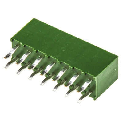 TE Connectivity AMPMODU HV100 Series Straight Through Hole Mount PCB Socket, 14-Contact, 2-Row, 2.54mm Pitch, Solder