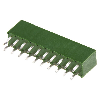 TE Connectivity AMPMODU HV100 Series Straight Through Hole Mount PCB Socket, 20-Contact, 2-Row, 2.54mm Pitch, Solder