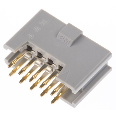 3M 8500 Series Straight Through Hole Mount PCB Socket, 10-Contact, 2-Row, 2.54mm Pitch, Solder Termination