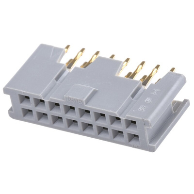 3M 8500 Series Straight Through Hole Mount PCB Socket, 16-Contact, 2-Row, 2.54mm Pitch, Solder Termination