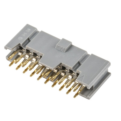 3M 8500 Series Straight Through Hole Mount PCB Socket, 20-Contact, 2-Row, 2.54mm Pitch, Solder Termination