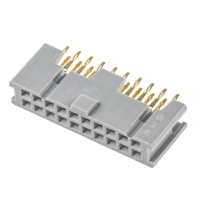 3M 8500 Series Straight Through Hole Mount PCB Socket, 20-Contact, 2-Row, 2.54mm Pitch, Solder Termination