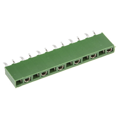 TE Connectivity AMPMODU HV100 Series Straight Through Hole Mount PCB Socket, 12-Contact, 1-Row, 2.54mm Pitch, Solder