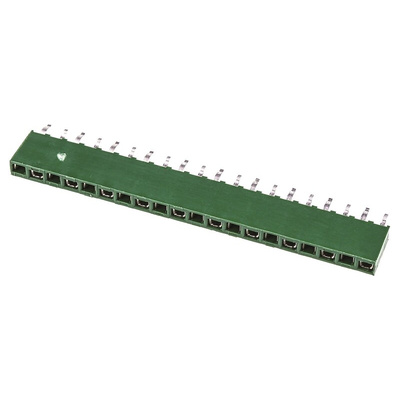 TE Connectivity AMPMODU HV100 Series Straight Through Hole Mount PCB Socket, 20-Contact, 1-Row, 2.54mm Pitch, Solder
