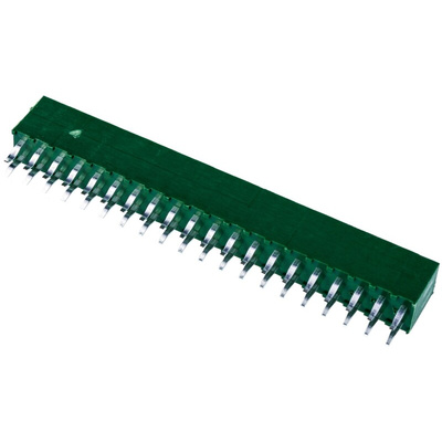 TE Connectivity AMPMODU HV100 Series Straight Through Hole Mount PCB Socket, 40-Contact, 2-Row, 2.54mm Pitch, Solder
