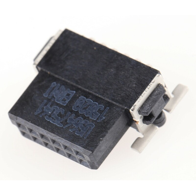 ERNI SMC Series Right Angle Surface Mount PCB Socket, 12-Contact, 2-Row, 1.27mm Pitch, Solder Termination