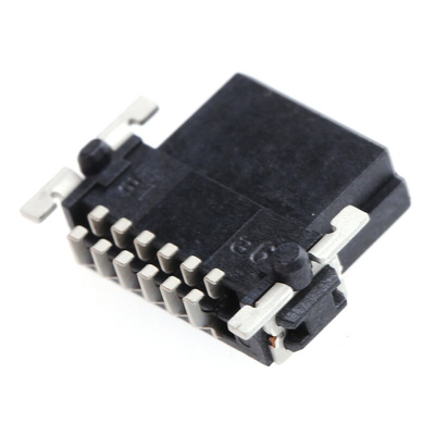 ERNI SMC Series Right Angle Surface Mount PCB Socket, 12-Contact, 2-Row, 1.27mm Pitch, Solder Termination